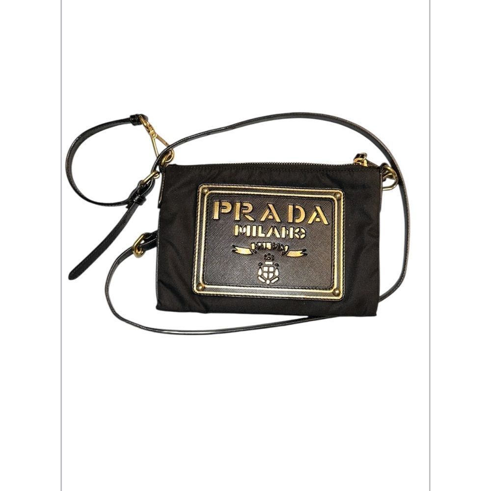 Authentic Black Prada Nylon/Leather Crossbody Bag - Picture 2 of 16